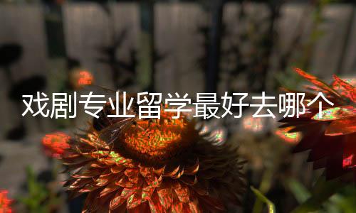 戏剧专业留学最好去哪个国家?